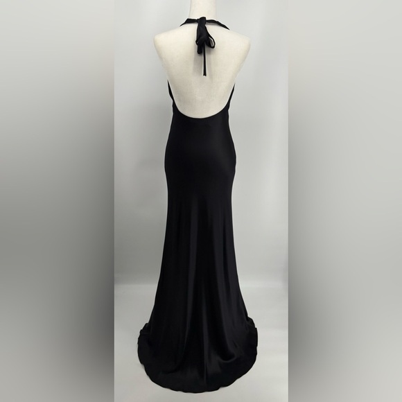 Ralph Lauren Collection Purple Label Maxi Slip Dress Beaded Silk Gown White Logo - Picture 8 of 16